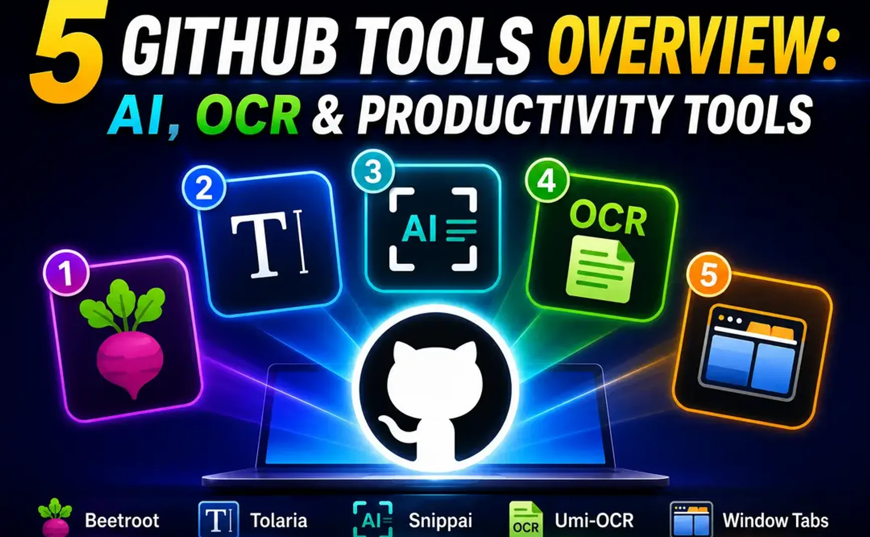 5 GitHub Tools at a Glance: AI, OCR & Productivity Tools