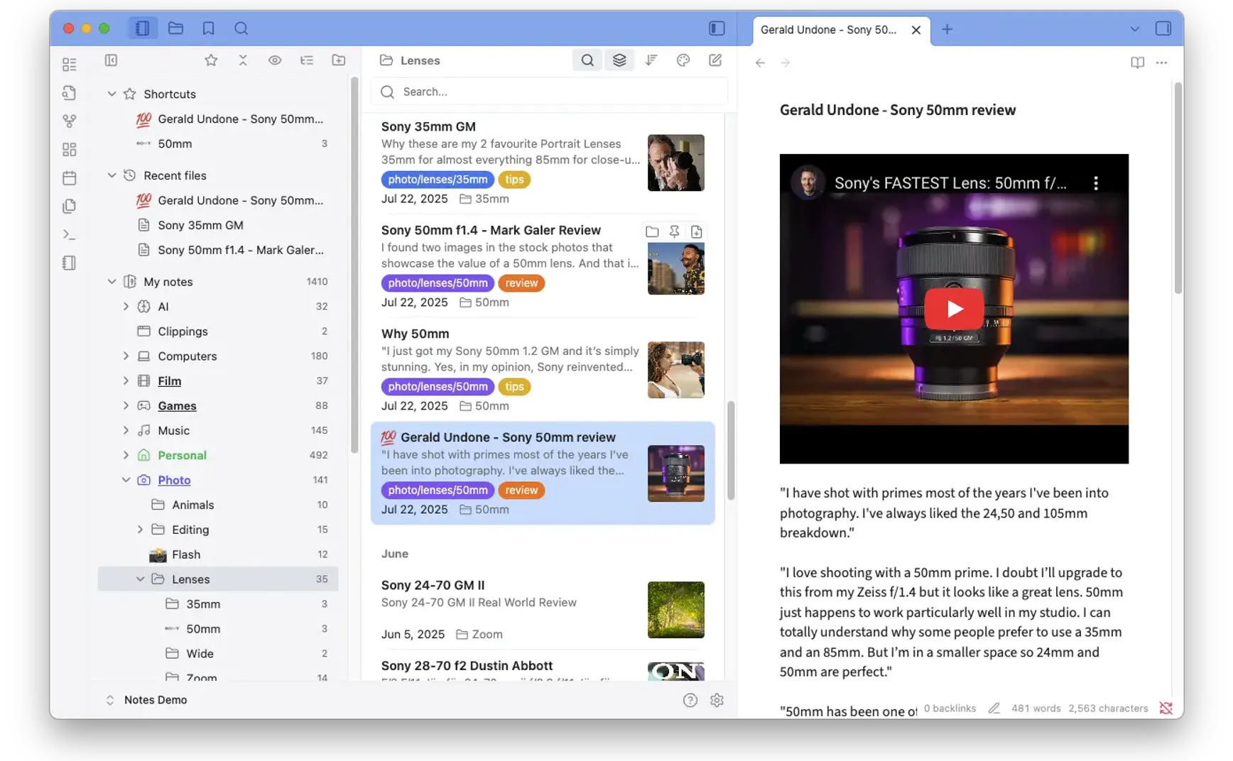 Obsidian雙窗格檔案管理外掛 Notebook Navigator 繁體中文上架