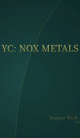 [付费深度] YC新星NOX METALS：重塑美国金属供应链
