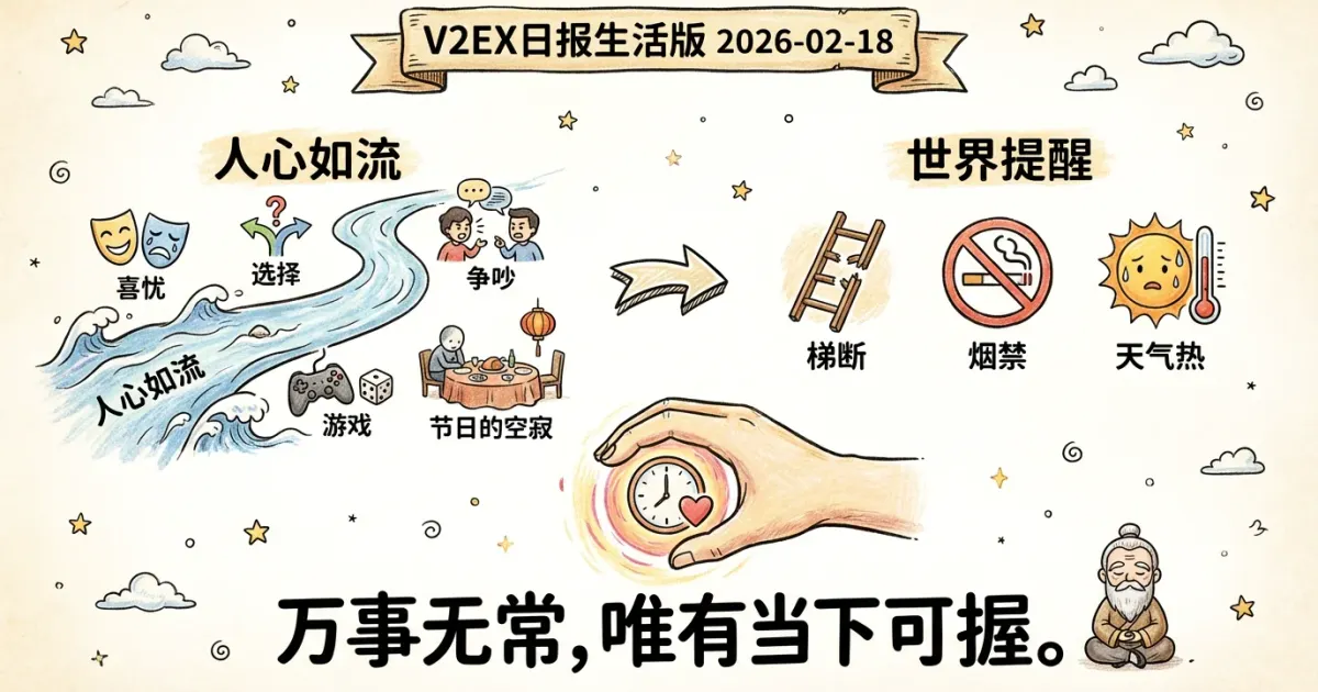 V2EX 日报生活版 2026-02-18 | V2EX 日报（生活版）