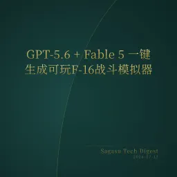 2026-07-13 | GPT-5.6与Fable 5联手秒出F-16模拟器，Claude Code被曝token浪费严重