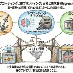 BTC、Vibeコーディング、3Dプリント――決済・実装・製造の三度の回帰と三つの請求書