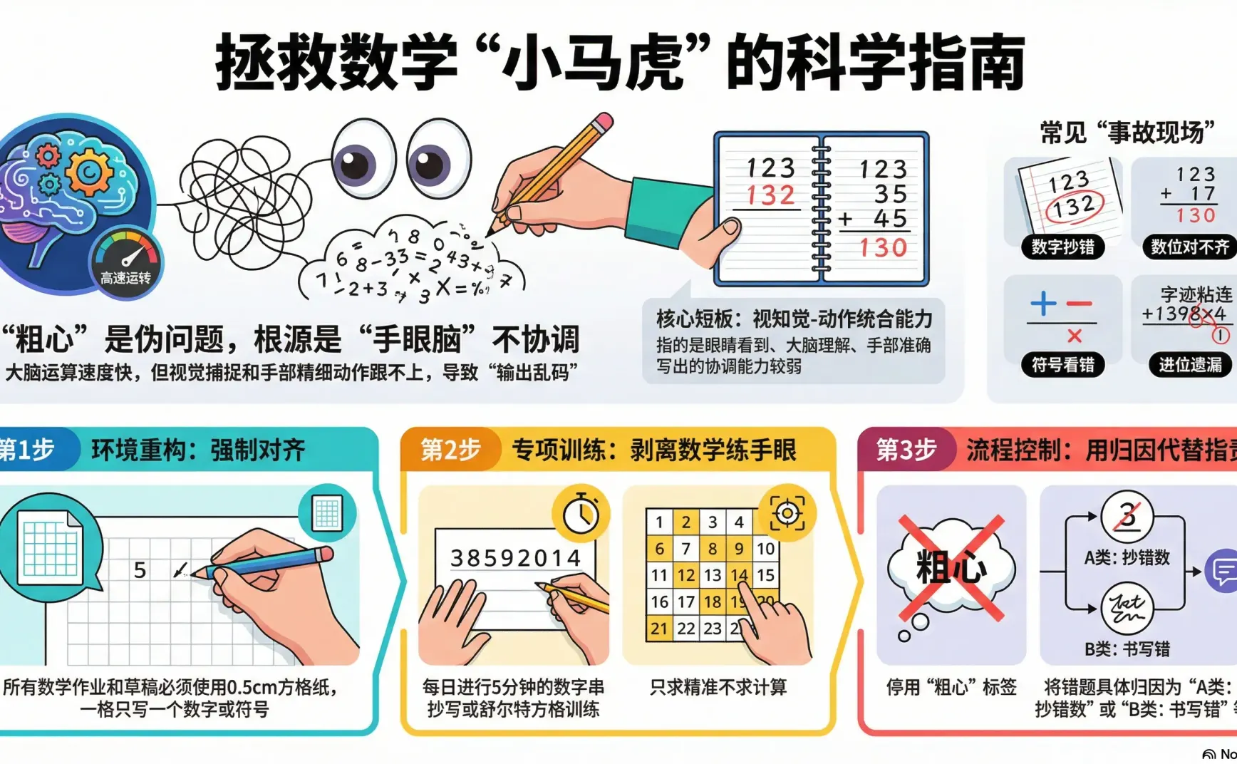 数学计算失误的视知觉成因与物理矫正指南