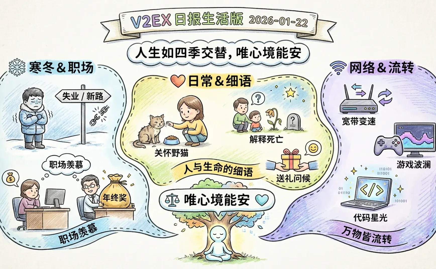 V2EX 日报生活版 2026-01-22