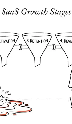 # 35【SaaS增长诊断·第1篇】从流量到收入：一张图看懂增长的5个关键卡点