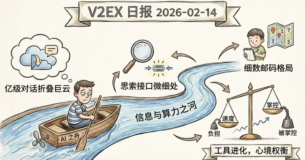 V2EX 日报 2026-02-14 | V2EX 日报