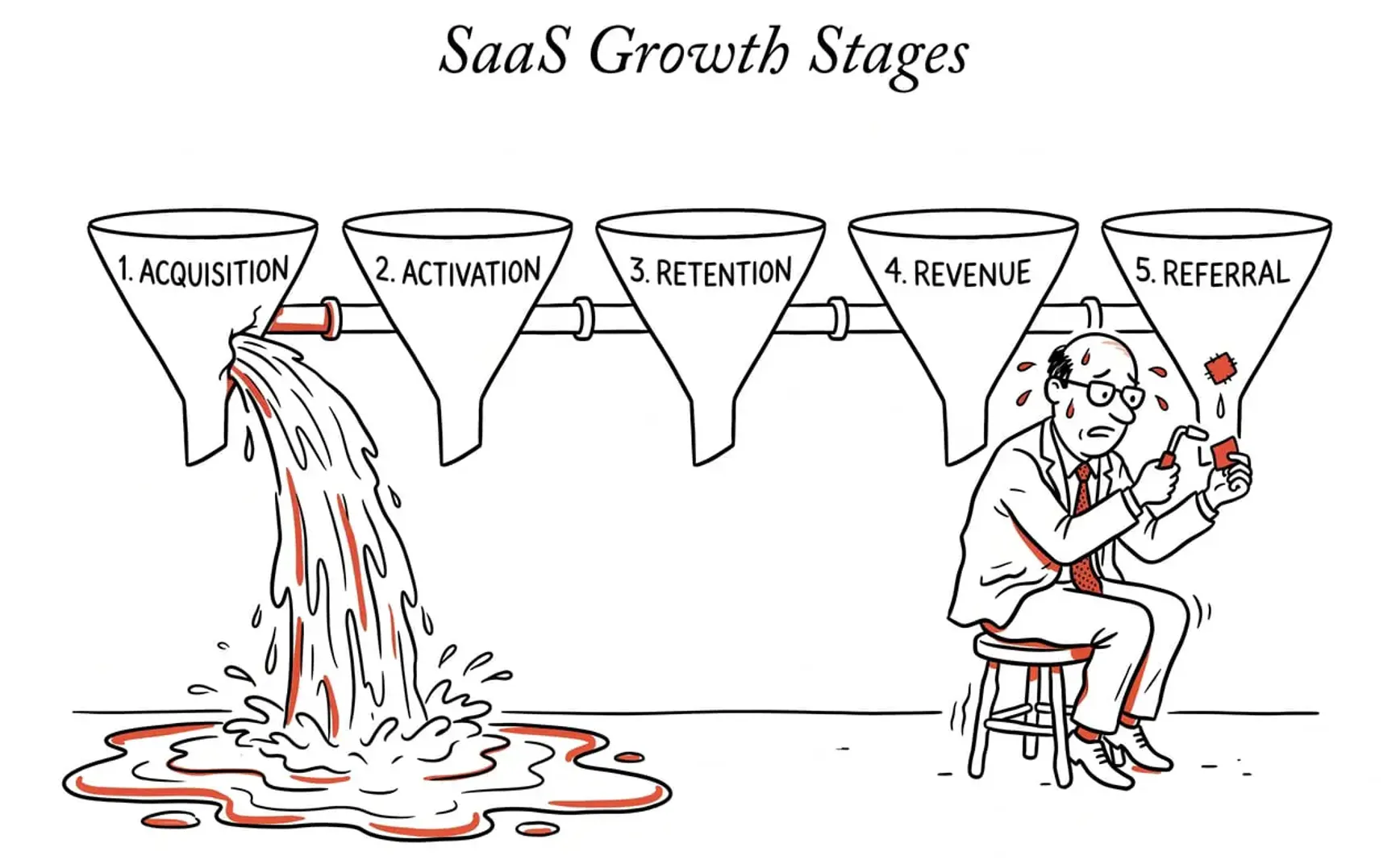 # 35【SaaS增长诊断·第1篇】从流量到收入：一张图看懂增长的5个关键卡点