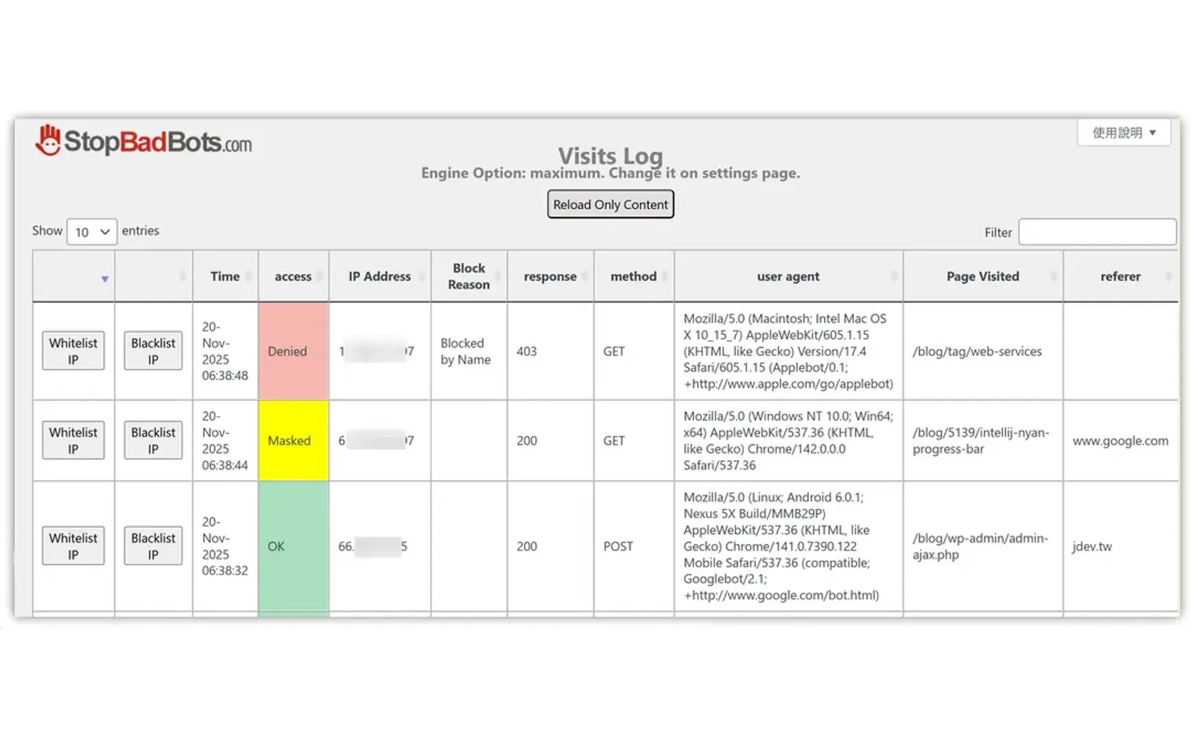 Modification of WordPress Site View Count and Introduction to the Stop Bad Bots Plugin