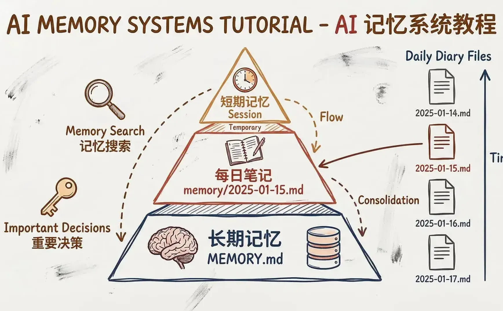 OpenClaw实战教程系列第05篇 - 记忆系统：让 AI 记住你