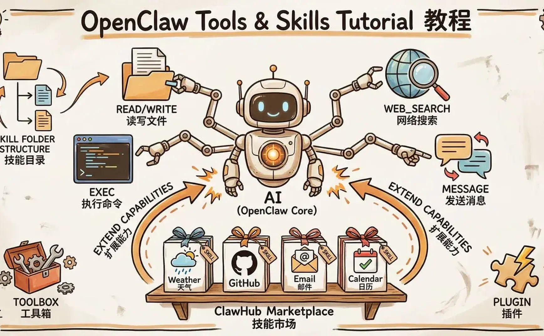 OpenClaw实战教程系列第06篇 - 工具调用与 Skills：不只是聊天