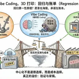BTC, Vibe Coding, 3D 打印：结算、编码、制造的三次回归和三张账单
