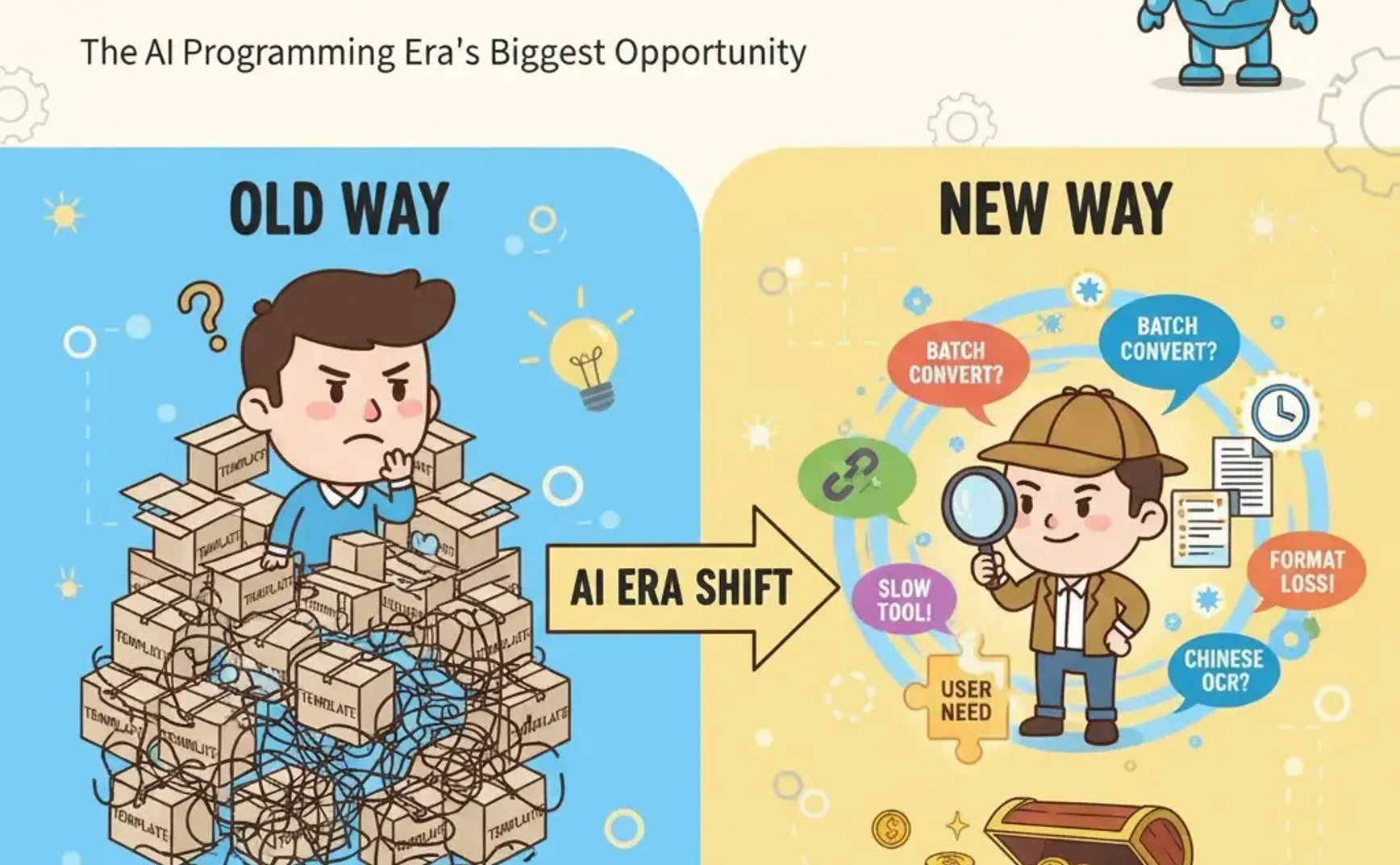 当所有人都在争抢AI编程的红利时，为什么有人已经悄悄赚到了第一个100美元，而更多人却还在模板的海洋里迷失方向？