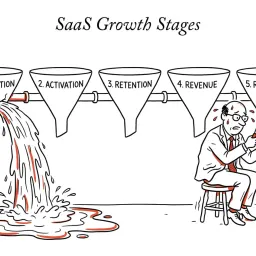 # 35【SaaS增长诊断·第1篇】从流量到收入：一张图看懂增长的5个关键卡点