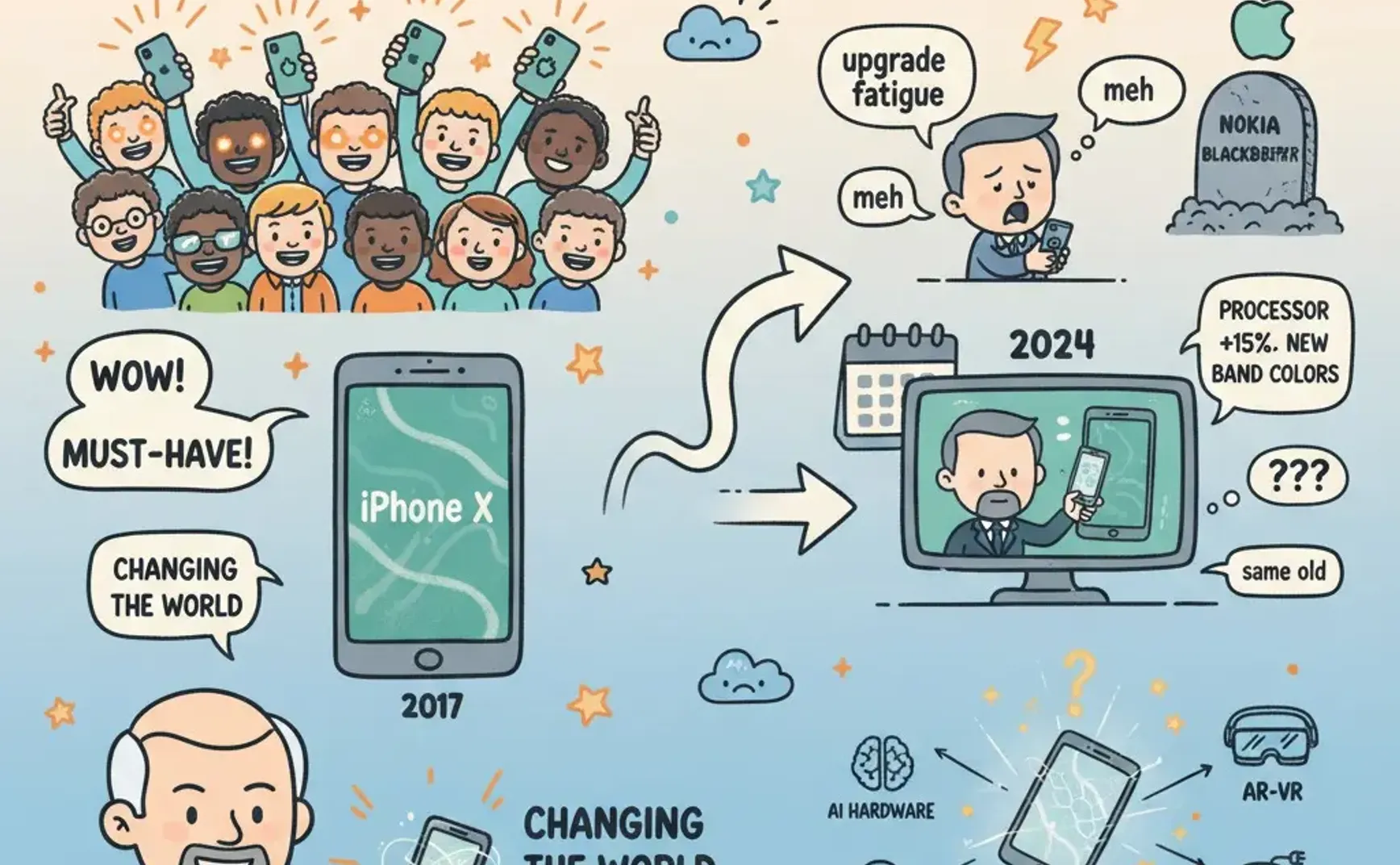 2025年的苹果发布会感觉“平平淡淡”，感觉他们已经落伍不3-4年了