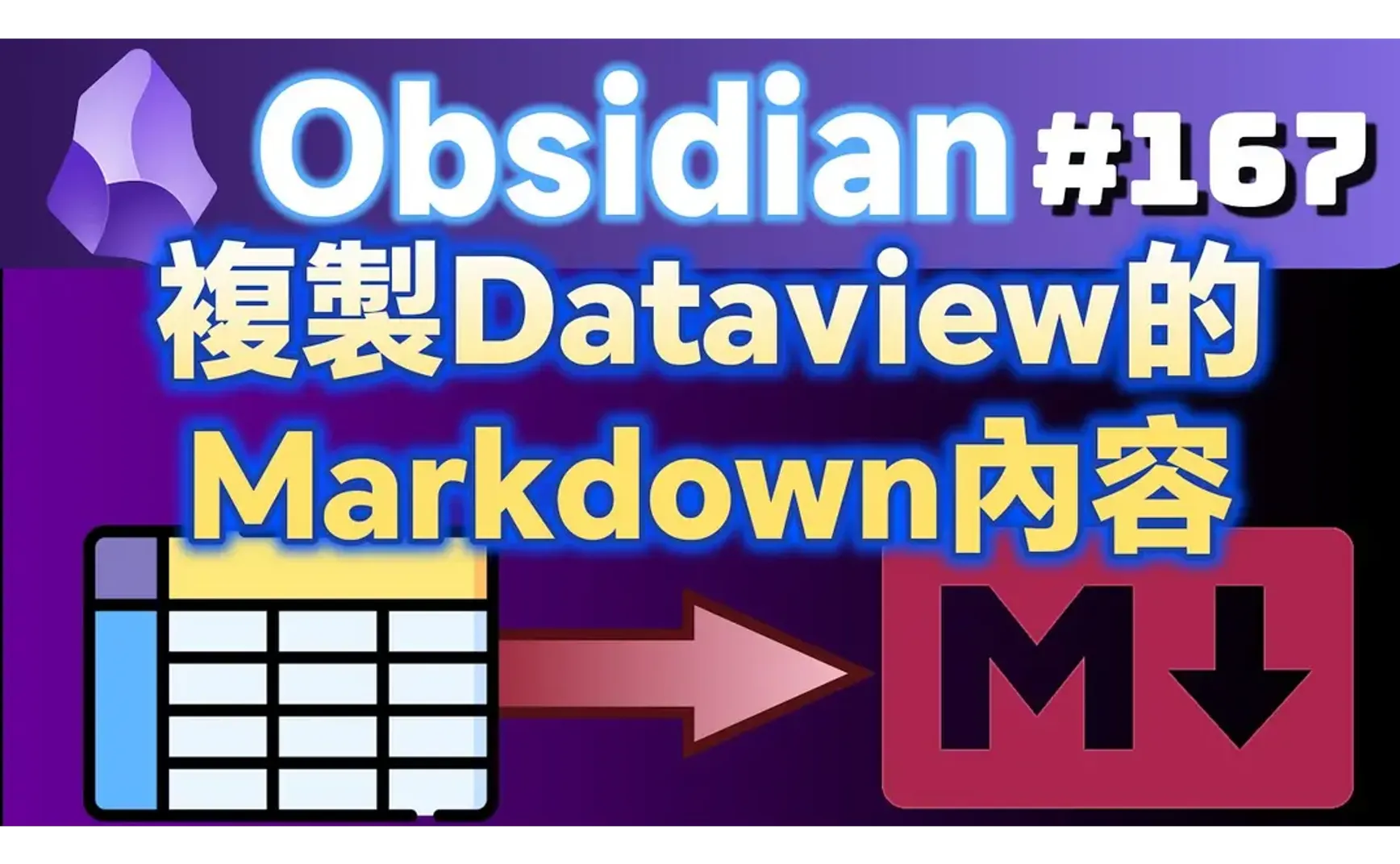 Obs167｜Plugins for Copying Dataview Tables into Markdown Format: Enhanced Copy and Dataview Serializer