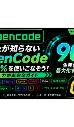 90%の人が知らないOpenCodeの隠しショートカットキー─OpenCode TUI入力効率完全攻略、UIレイアウト＋キー操作の完全分類 [OpenCode 001]