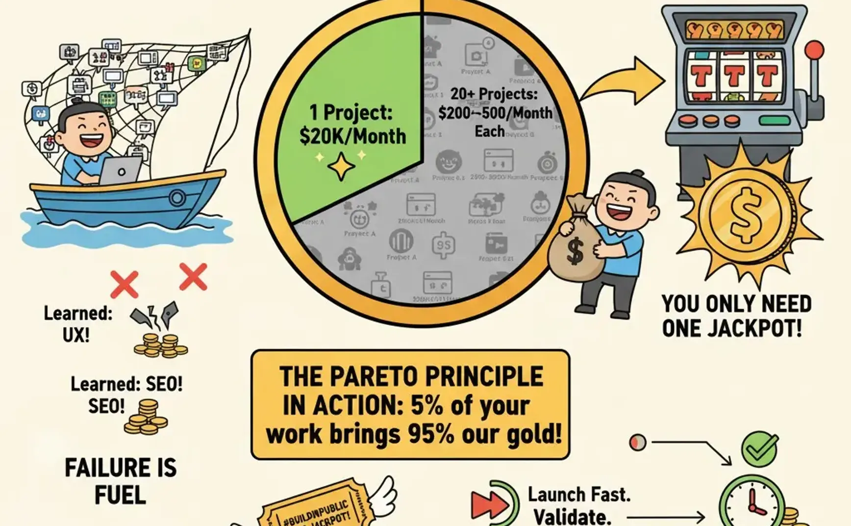 【想法】独立开发的收益还是遵循28原则的