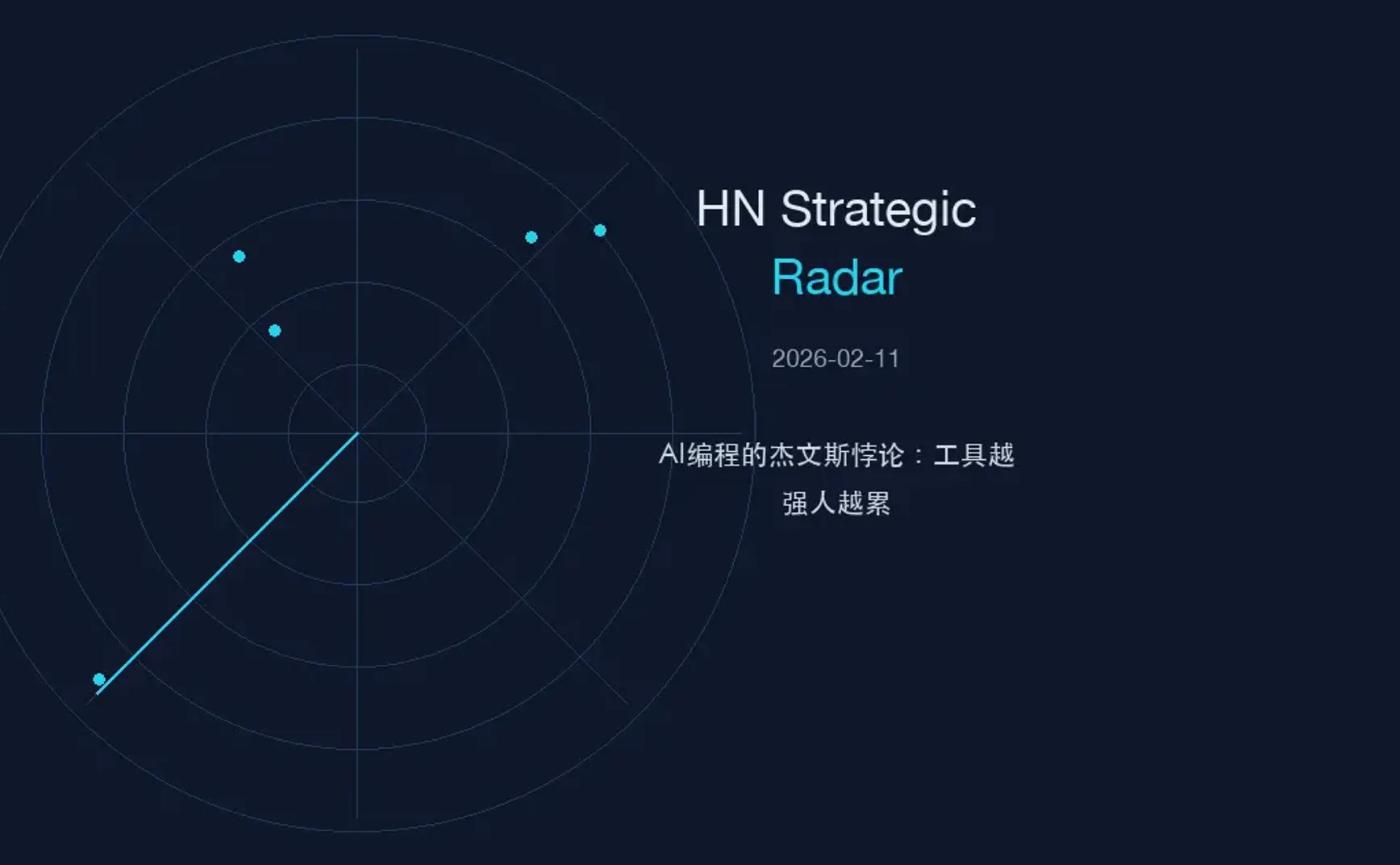 HN Strategic Radar 2026-02-11：AI编程的"杰文斯悖论"——工具越强，人越累