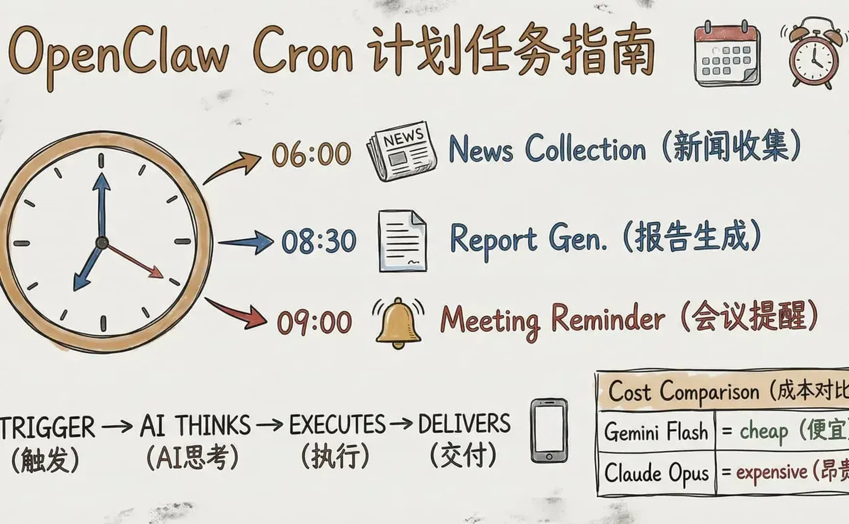 OpenClaw实战教程系列第07篇 - 定时任务 Cron：让 AI 自己干活