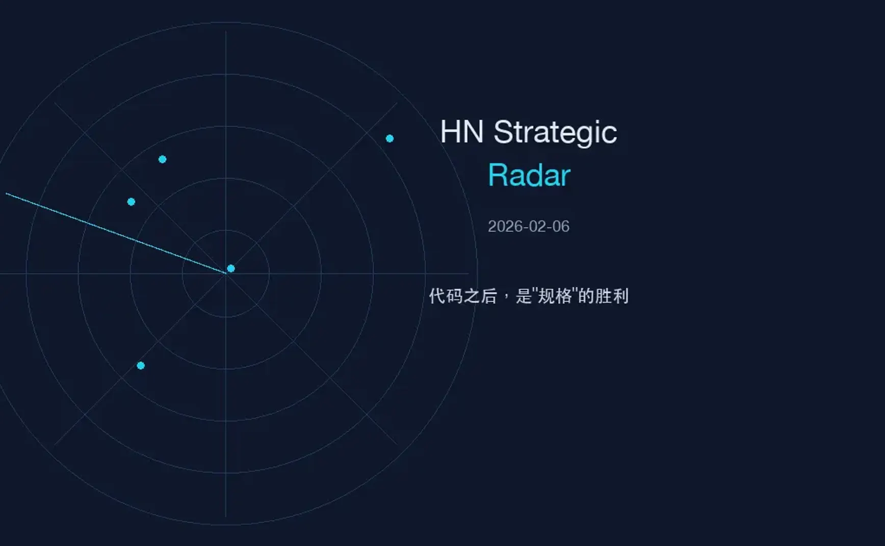 HN 情报：代码之后，是“规格”的胜利 (2026-02-06)